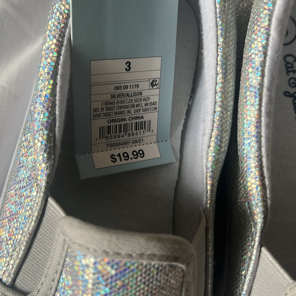 Two pair of sparkle cat & jack sneakers size 3❤️ - Picture 5 of 8